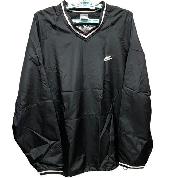 Vtg Nike Men's Sz XL Baseball 72 Engineered Black Pullover Windbreaker EUC - Picture 1 of 9